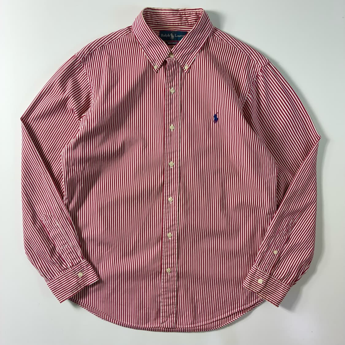 Polo  폴로 랄프로렌 자수 코튼 레드 스트라이프 셔츠  상품이미지1