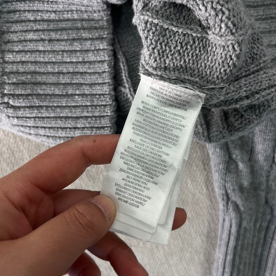 95 폴로랄프로렌 그레이 꽈배기 니트 상품이미지5