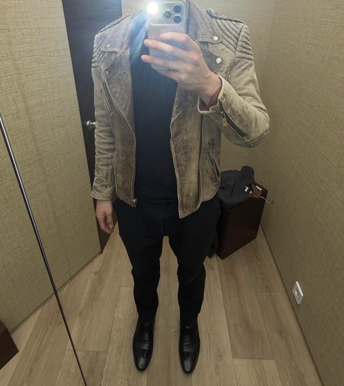 Grunge 00s embroidery design  jacket 상품이미지4