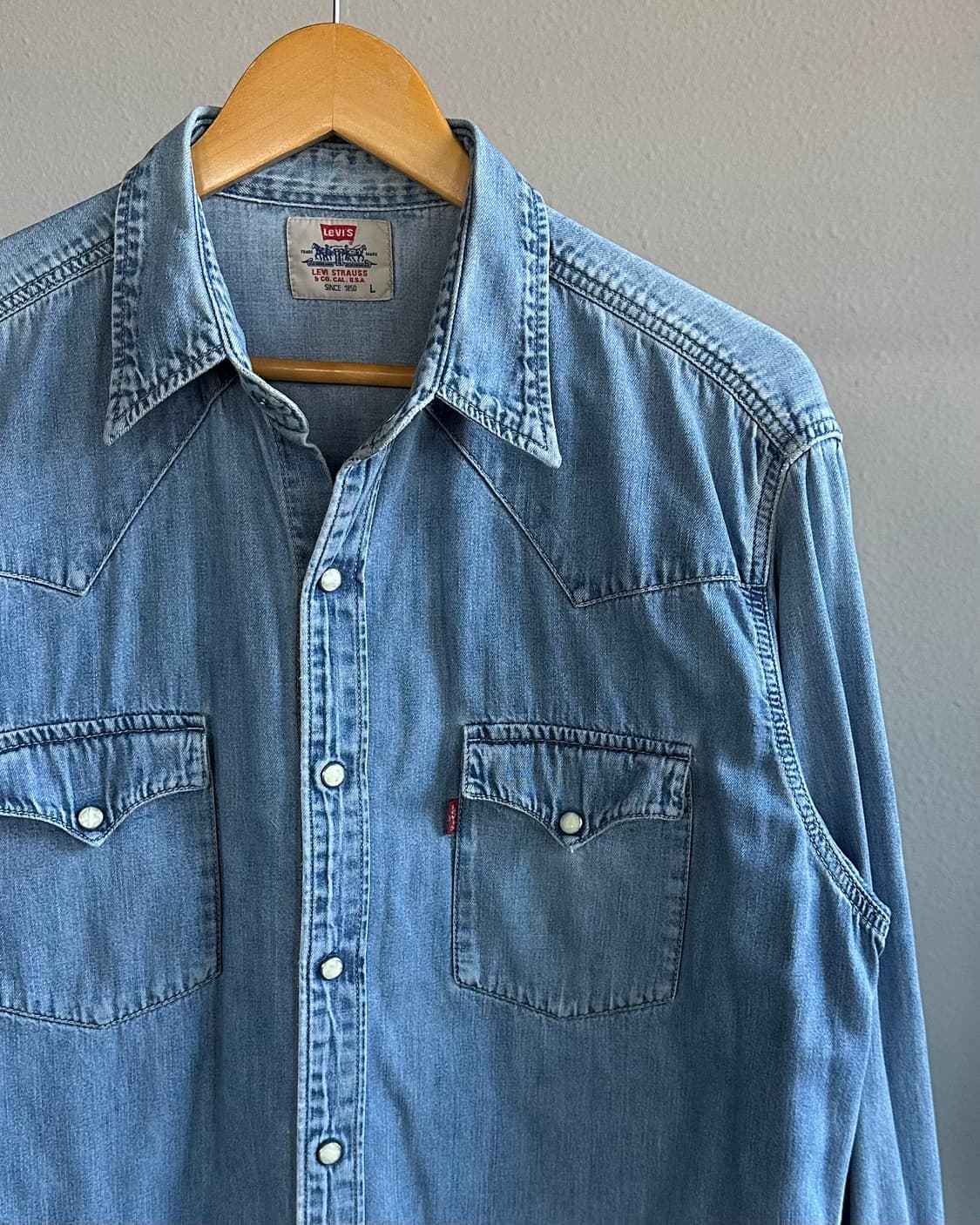 [L]리바이스 Levi's 90s 클래식 웨스턴 데님 셔츠 상품이미지4