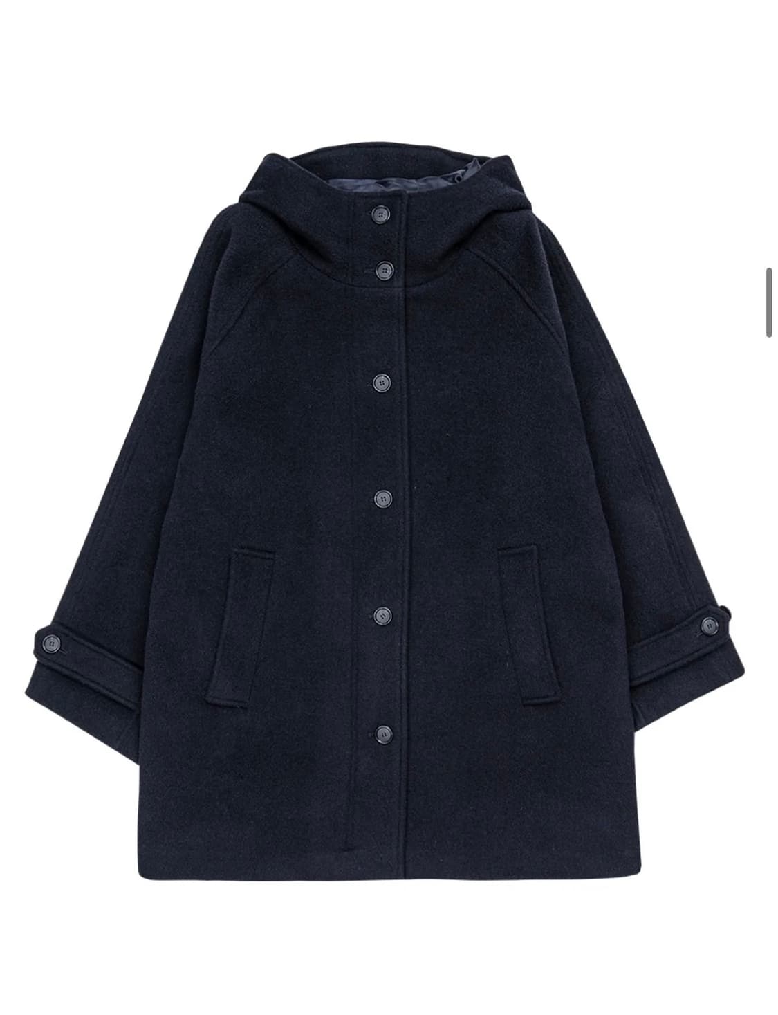 오피쉬 RICH WOOL HALF COAT, NAVY 상품이미지1