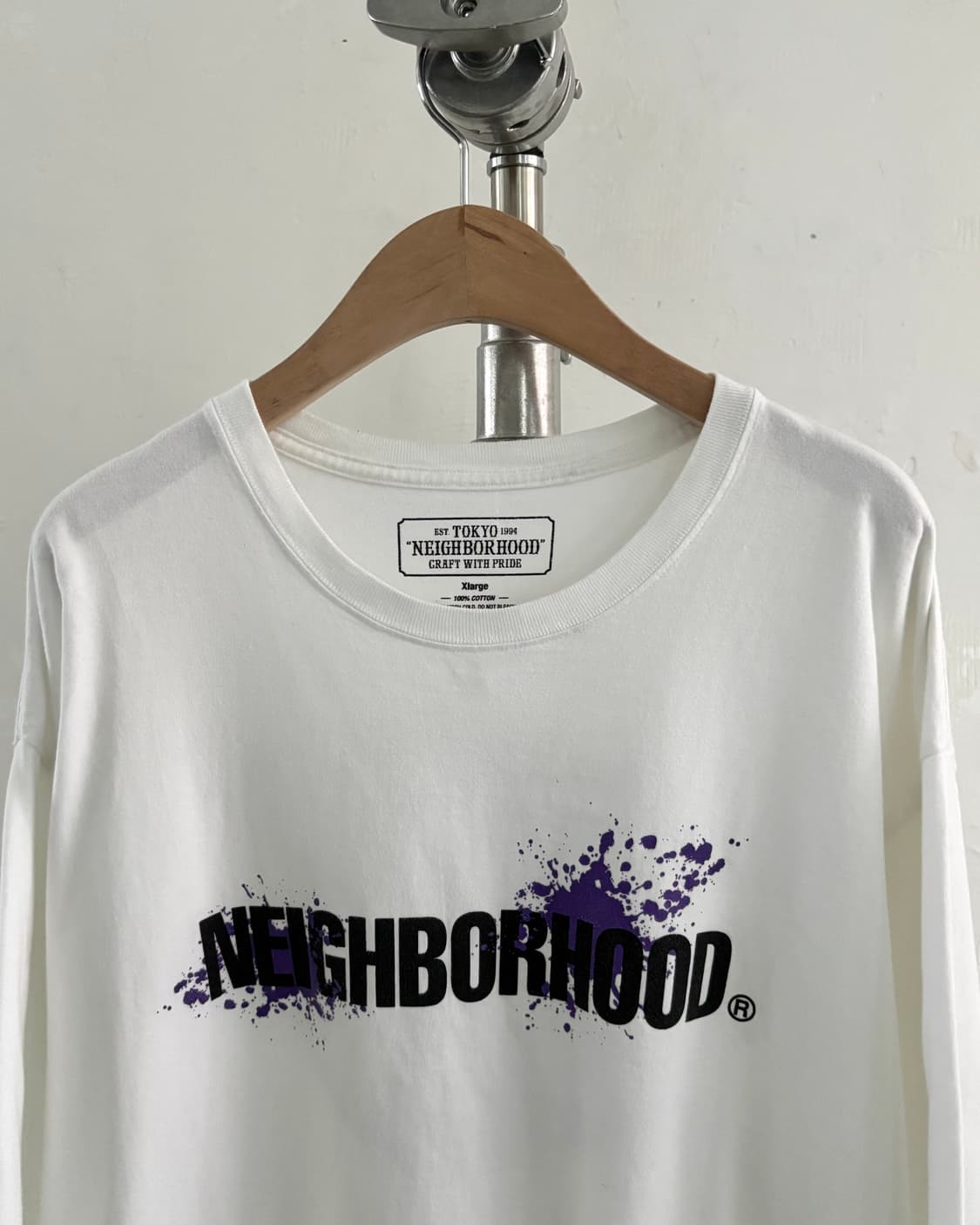 NEIGHBORHOOD® 네이버후드 화이트 로고 롱슬리브 상품이미지2