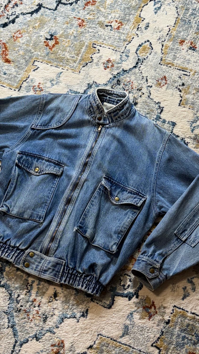 Vintage Denim Bomber Jacket 상품이미지5