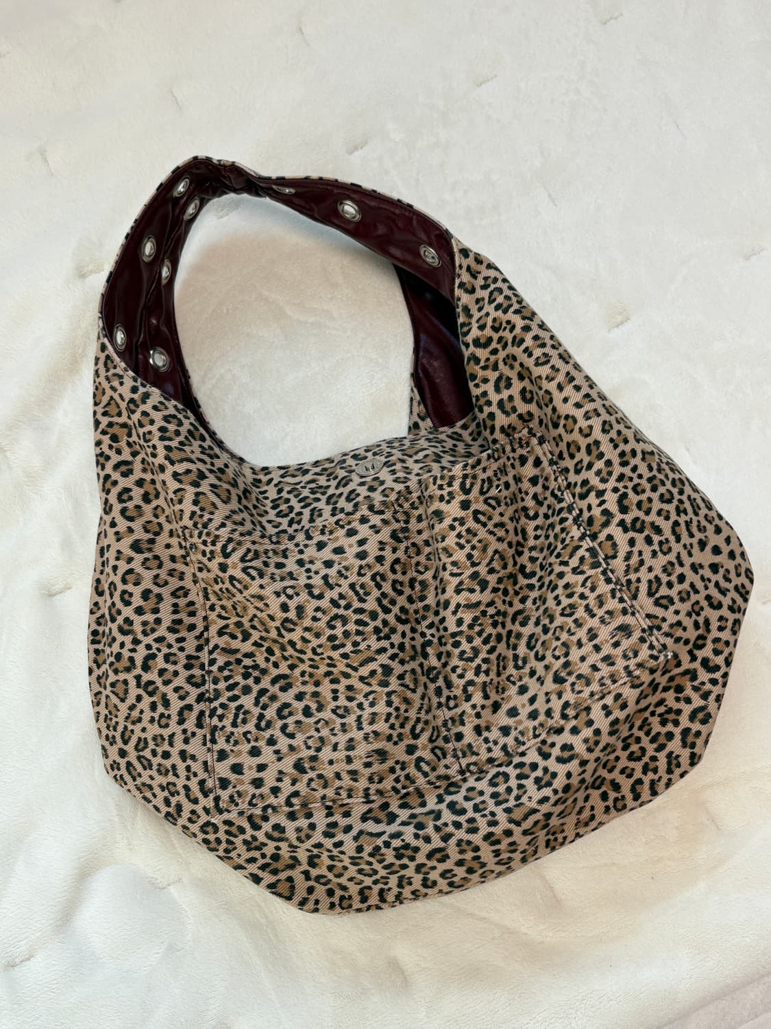 뎁크 아일렛 레더백 리버서블 레오파드 호피 상품이미지3