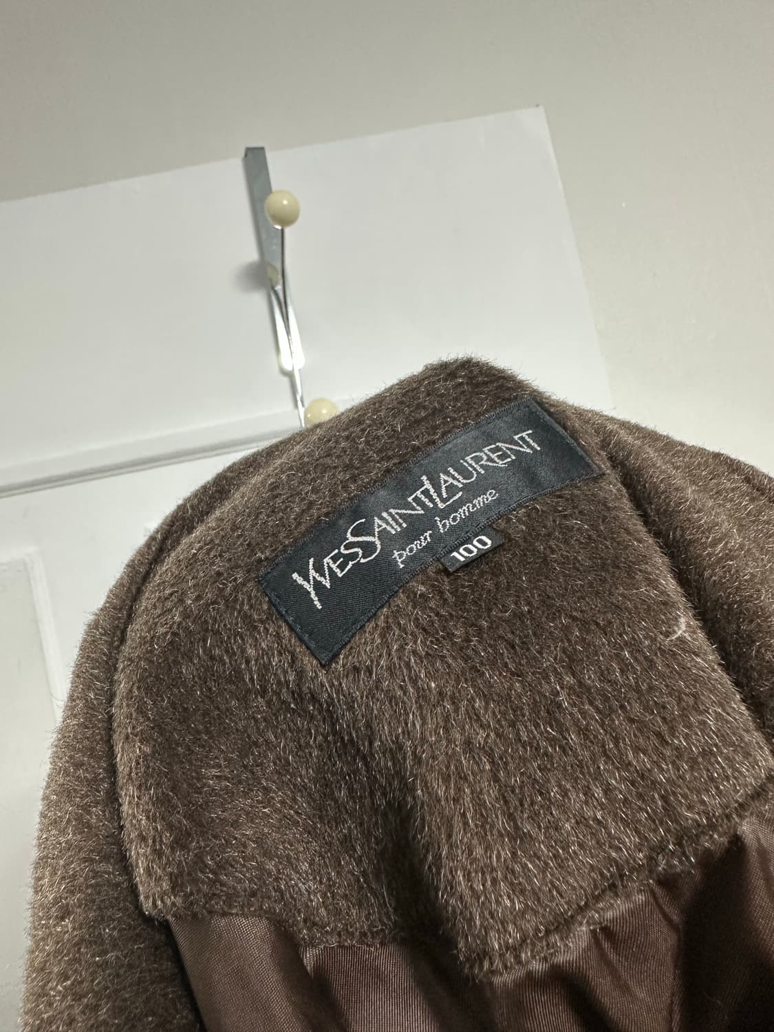 입생로랑 울 모헤어 하프코트 상품이미지3