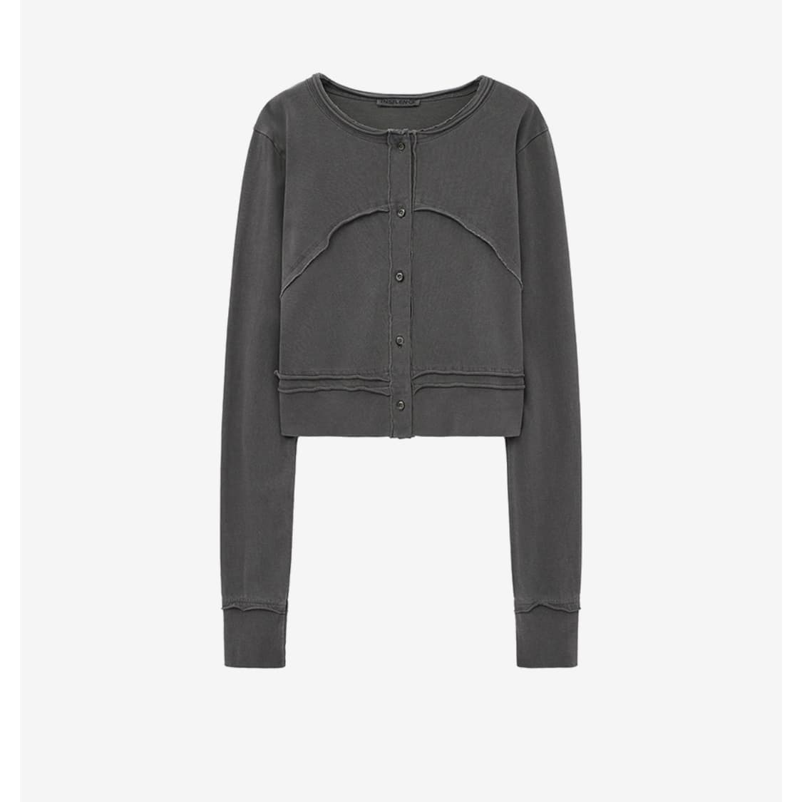  슬림 컷오프 가디건 CHARCOAL 상품이미지1