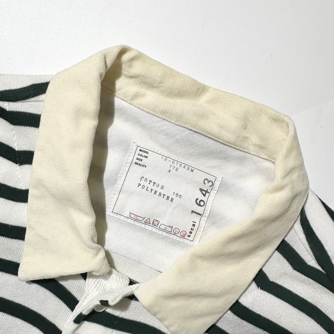 사카이 스트라이프 카라 가디건 상품이미지4