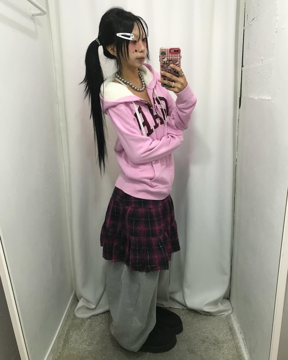 GAP Baby Pink Fleece Hood Zip-Up 상품이미지4