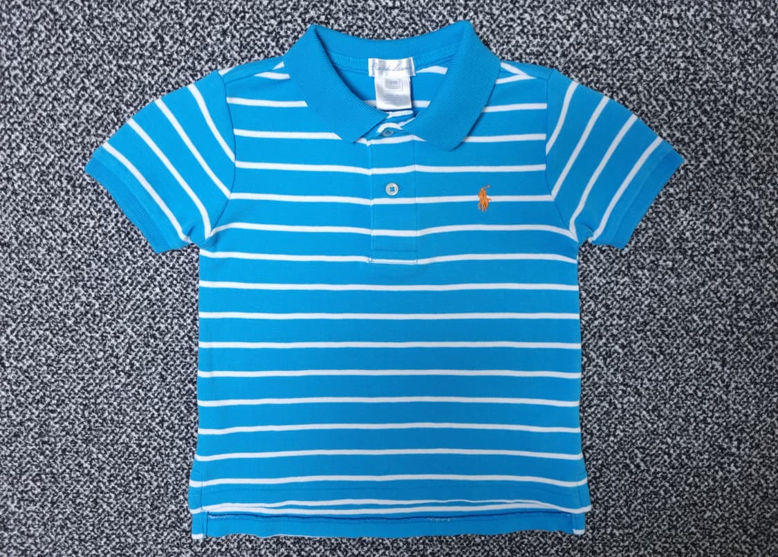 [무료배송][90]폴로 키즈 스트라이프 반팔티 카라티 상품이미지1
