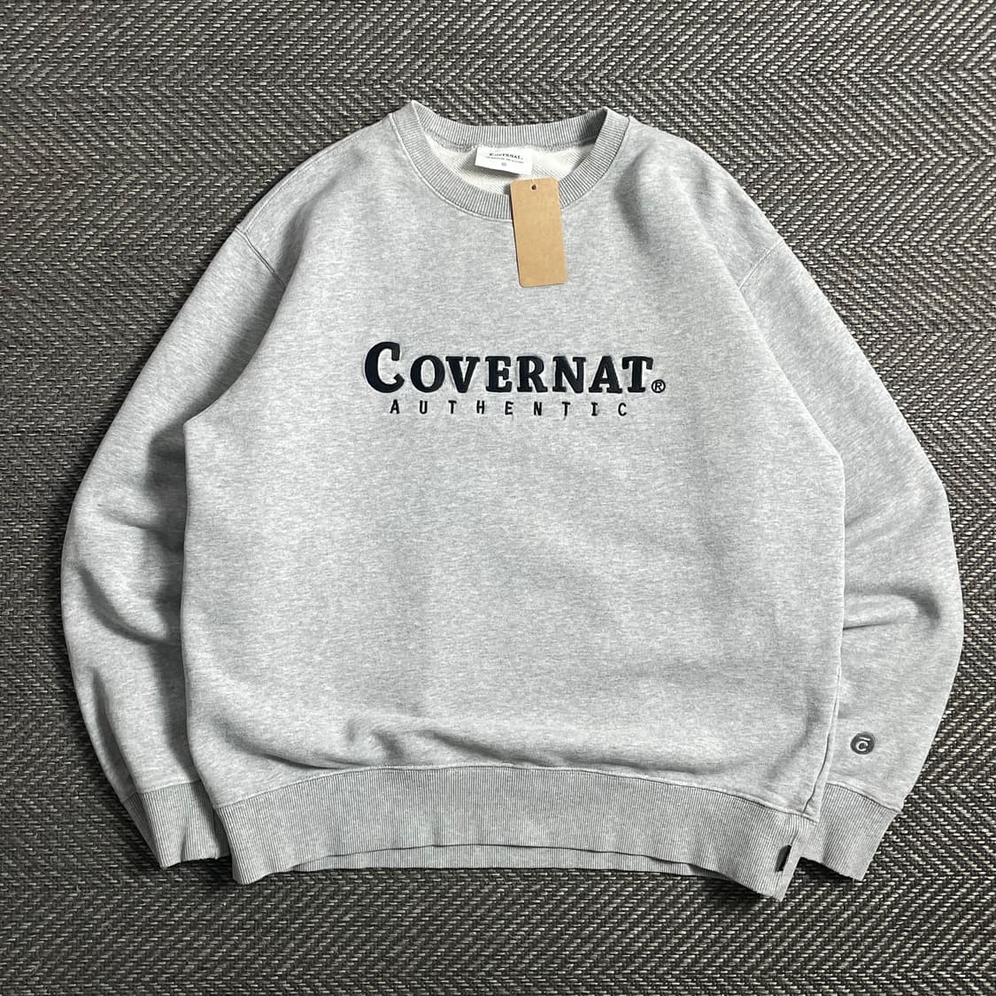 커버낫 어센틱 빅로고 박시핏 맨투맨 그레이o 5035 상품이미지1