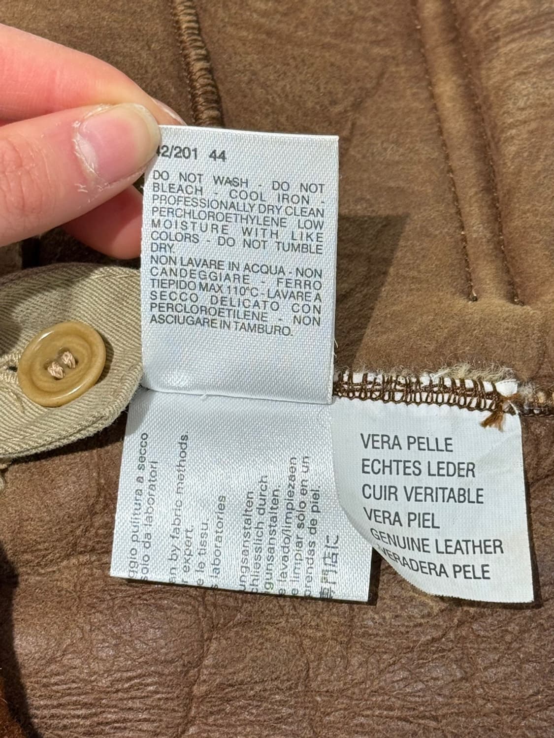 인트렌드 브라운 리얼레더 시어링 무스탕 자켓 상품이미지10