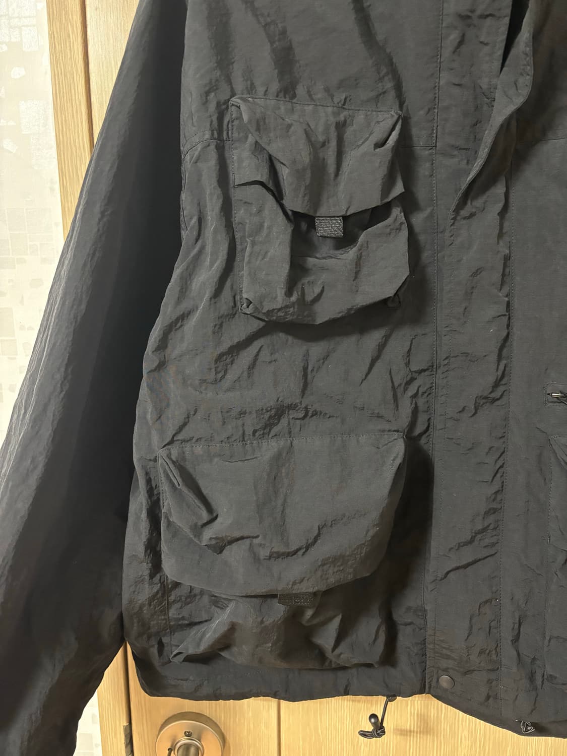 유니폼브릿지 블랙 포켓 바람막이 상품이미지2