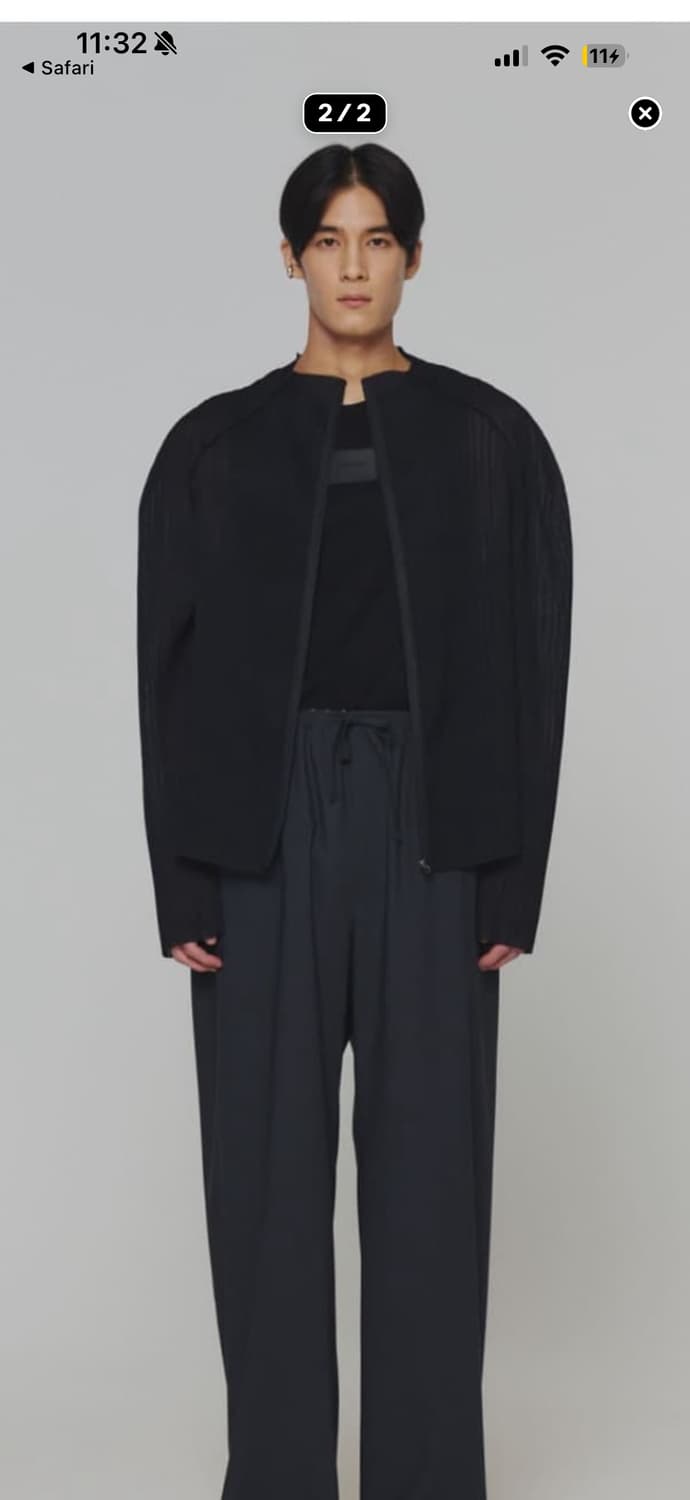 아모멘토 플리츠 집업 L pleats zip up 판매 상품이미지2