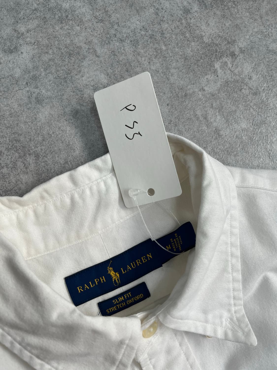 M) 폴로랄프로렌 슬림 핏 화이트 셔츠 상품이미지3