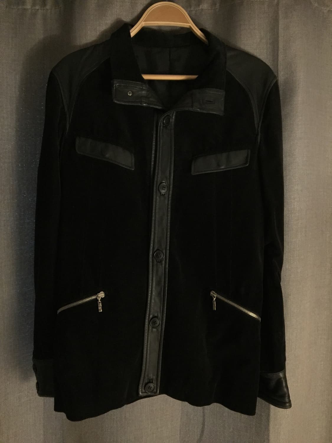 kenji ito leather trimming velvet jacket 상품이미지1