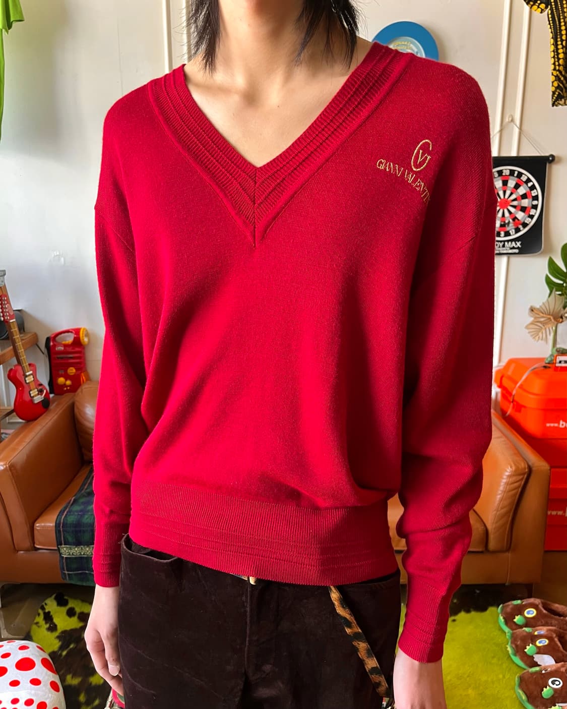 1980-90s Gianni Valentino V-Neck Knit 상품이미지2