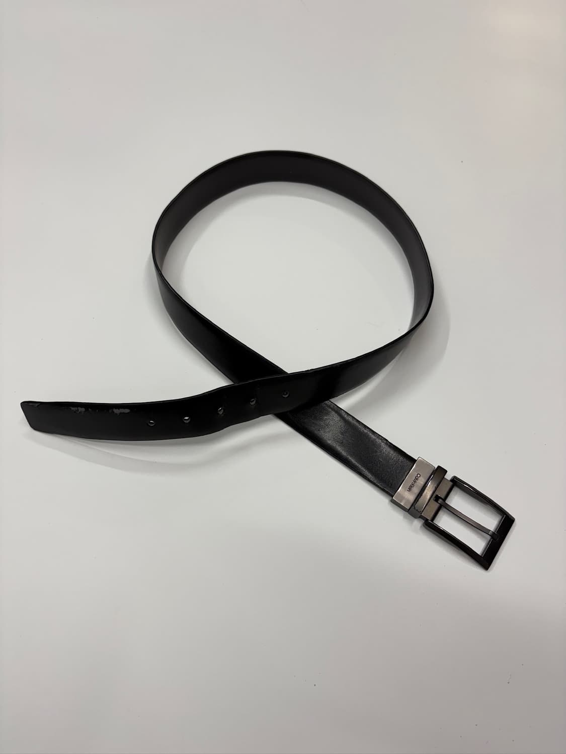 CK 빈티지 캘빈클라인 블랙 레더 벨트 Calvin Klein 상품이미지3