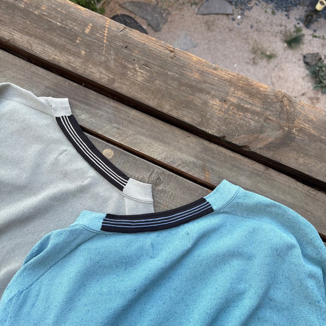 스톤아일랜드 라이트 블루 브이넥 니트 상품이미지10