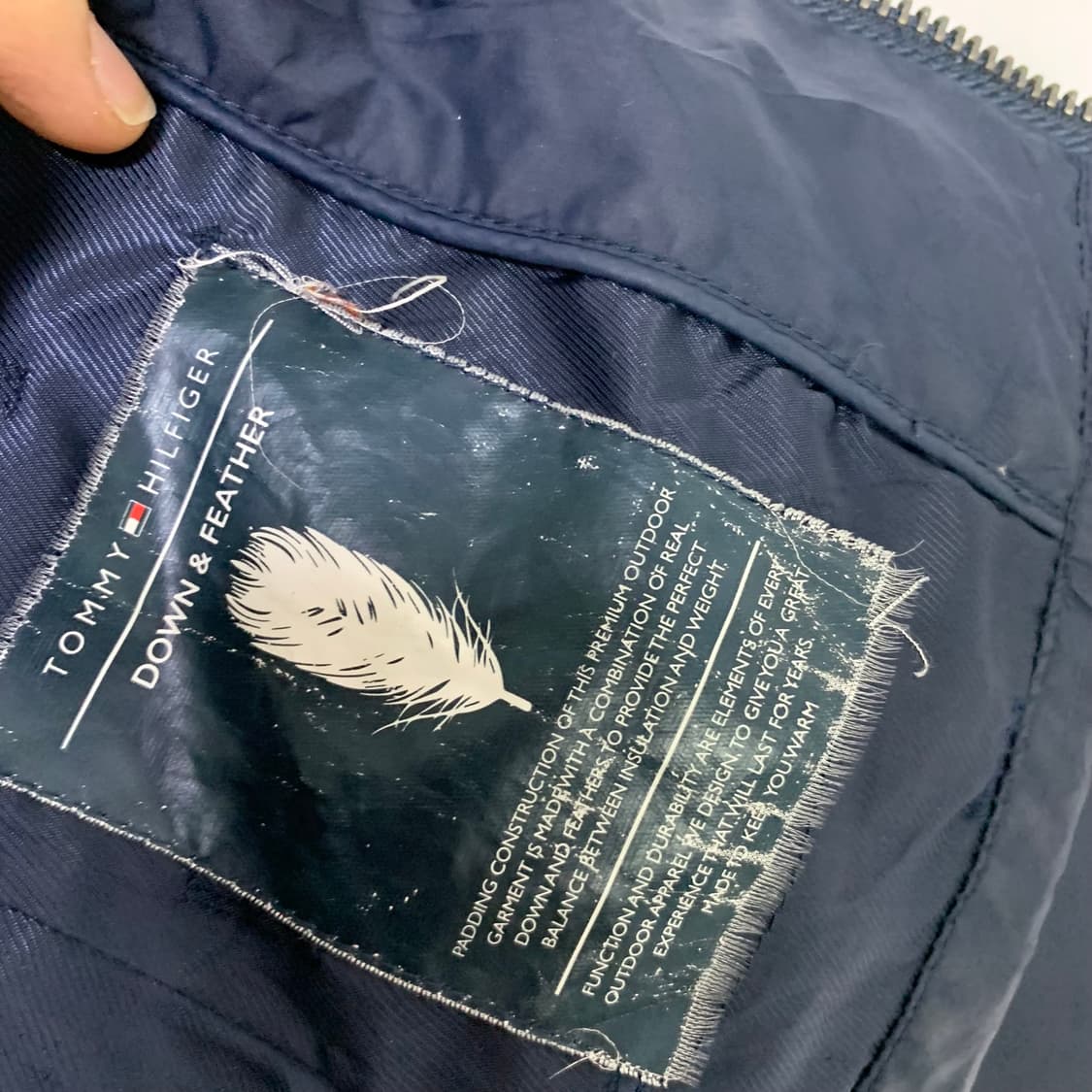 타미힐피거 네이비 여성 숏패딩 점퍼 빈티지 키즈 S 상품이미지7