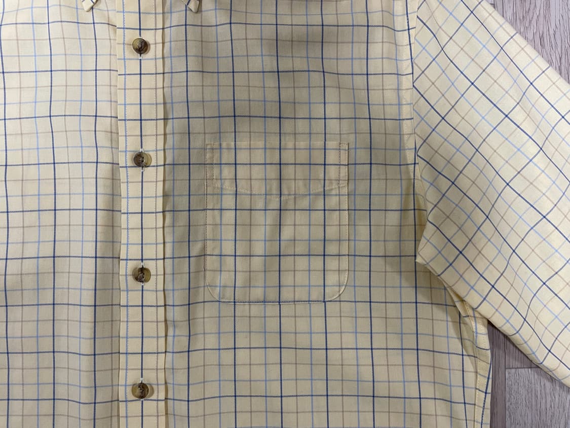 100) 엘엘빈 파스텔 옐로우 윈도우체크 셔츠 상품이미지5