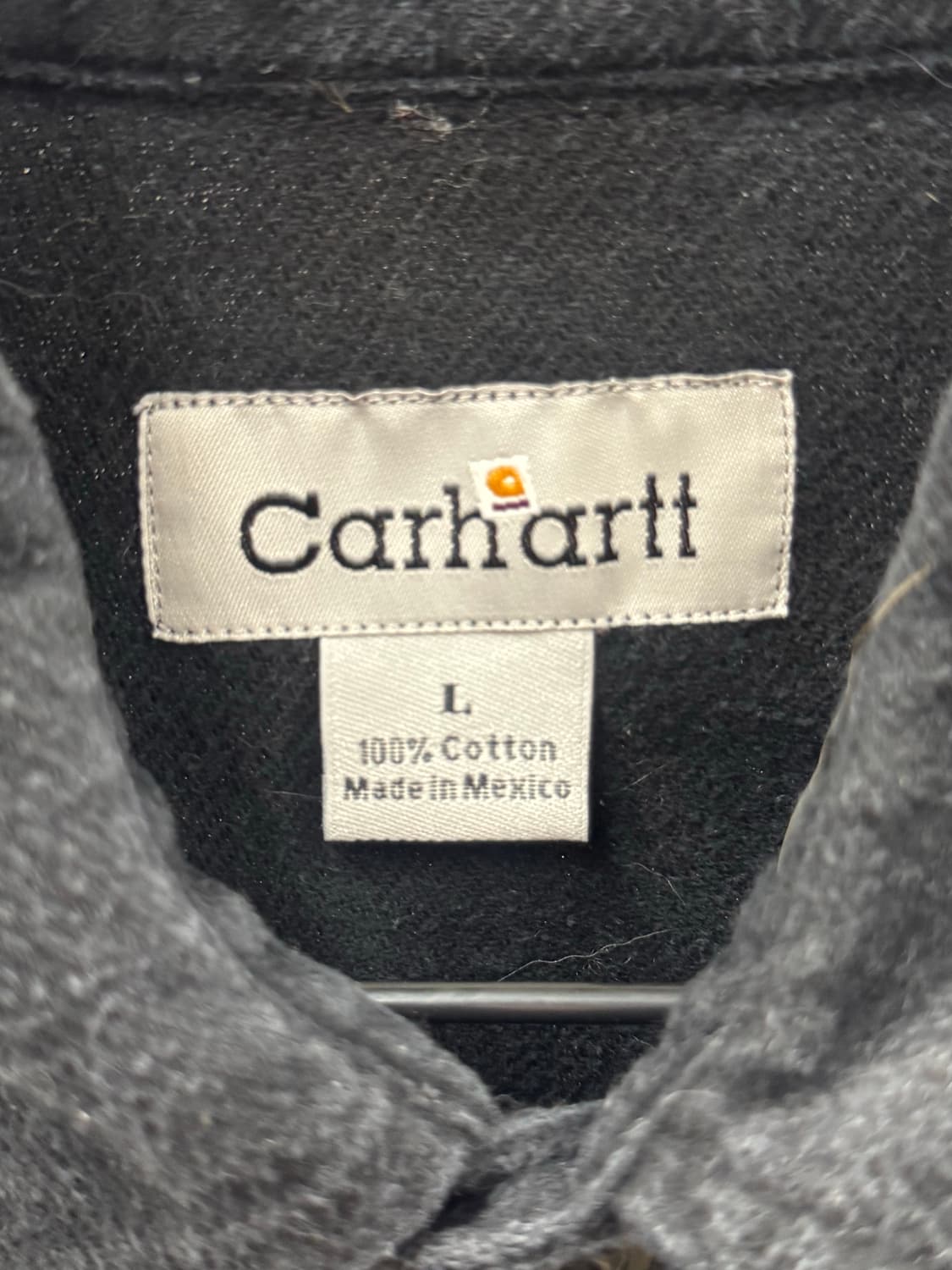 칼하트 블랙 크롭 셔츠 자켓 L 상품이미지4