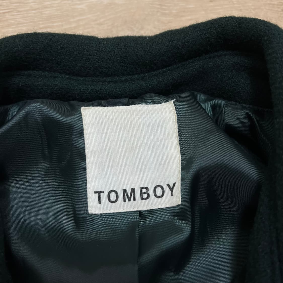 스튜디오 톰보이 여성 모직 싱글 코트 [다크 그린] 44-55 상품이미지4