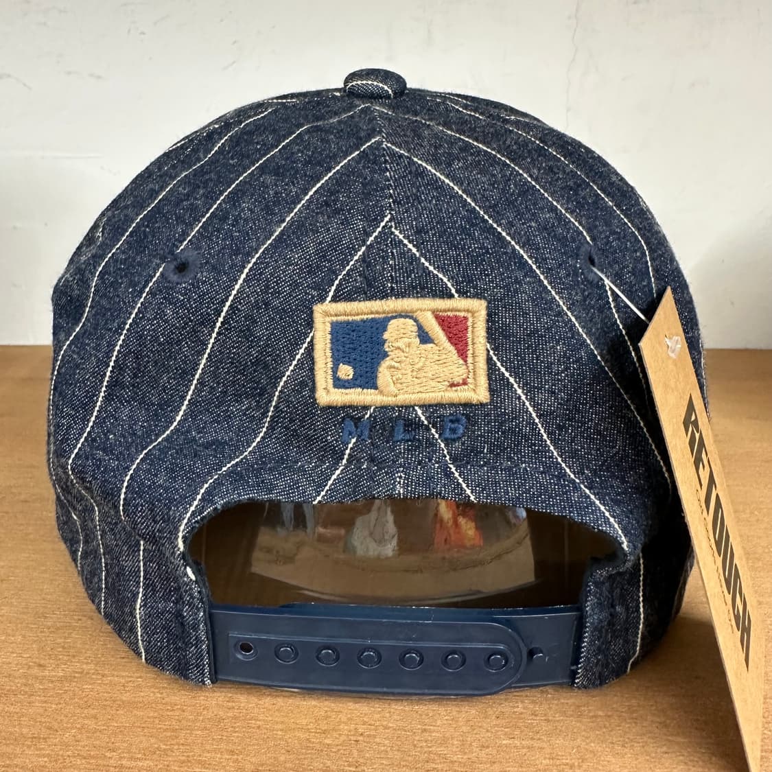 MLB 핀스트라이프 데님 뉴욕 양키즈 캡 상품이미지4