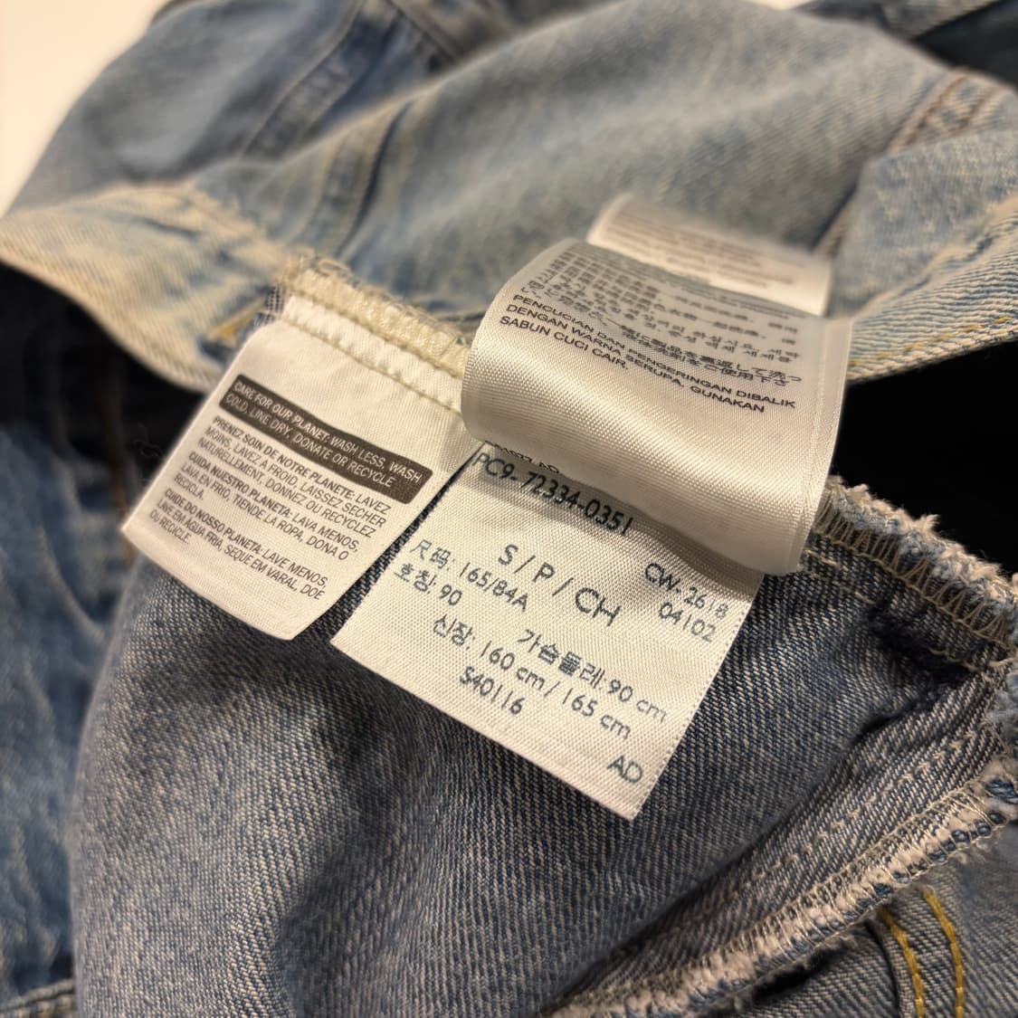[S] 리바이스 오리지널 데님 트러커 청자켓 빈티지 워싱 C100 상품이미지8