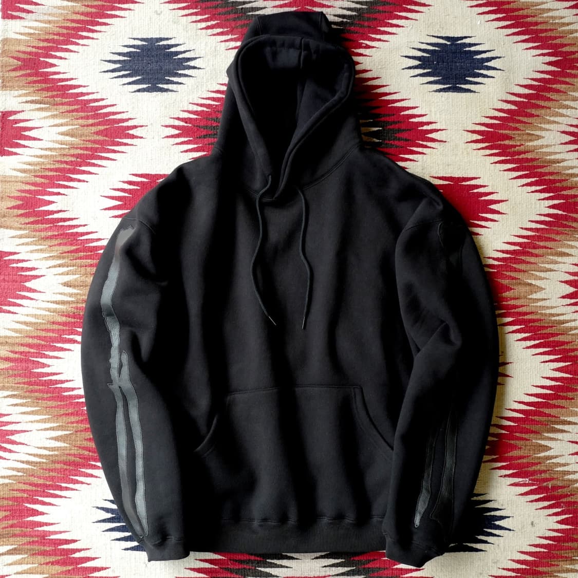 블랙아웃 본즈 레더 후드 후디 XL 상품이미지1