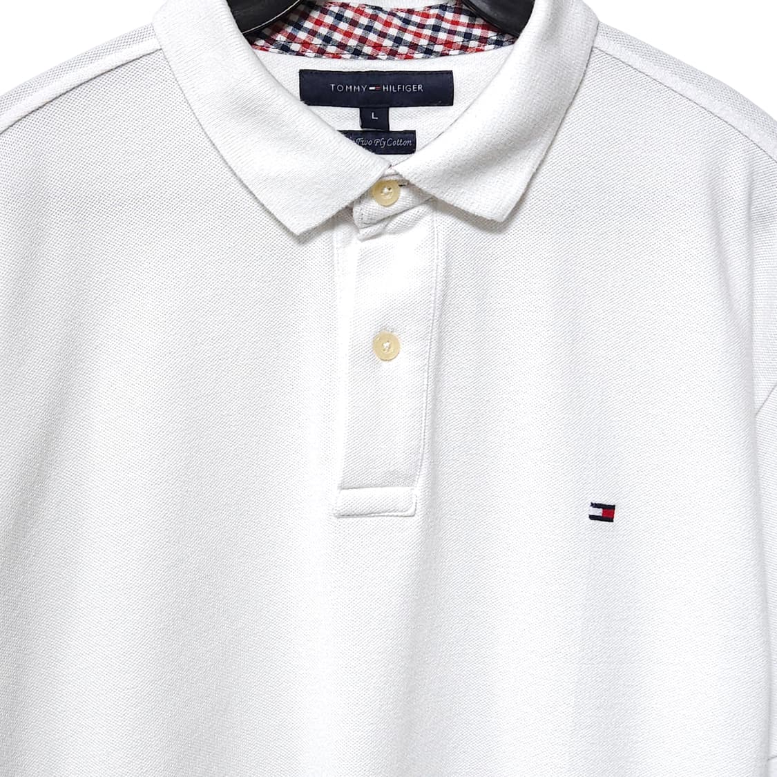 Tommy 타미 화이트 반팔 카라티 L 상품이미지2