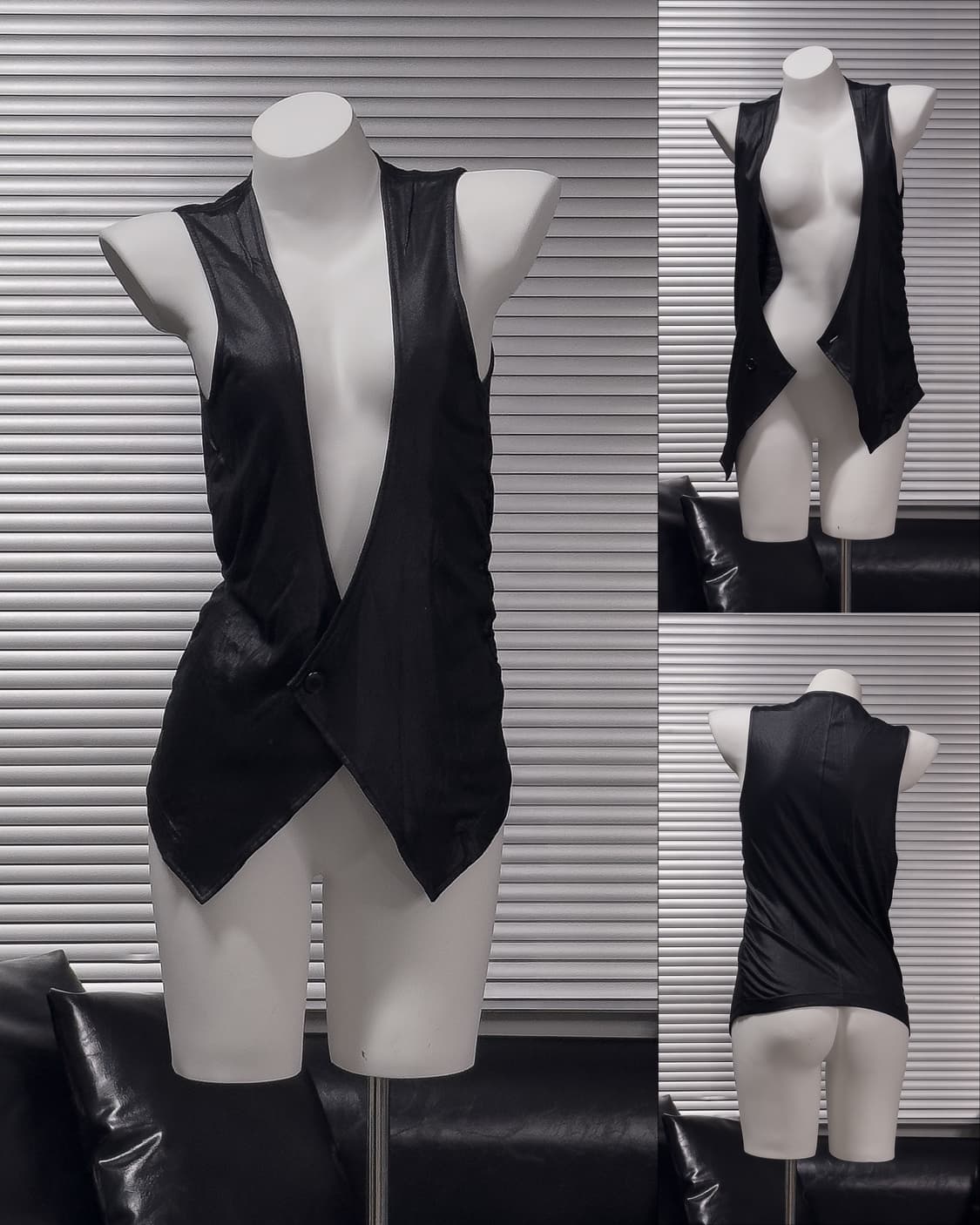 {Tornado Mart} Coating Asymmetric Vest   상품이미지1