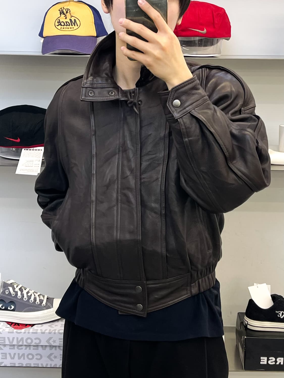 로버트 컴스탁 90s 디어스킨 레더 봄버 자켓 상품이미지2