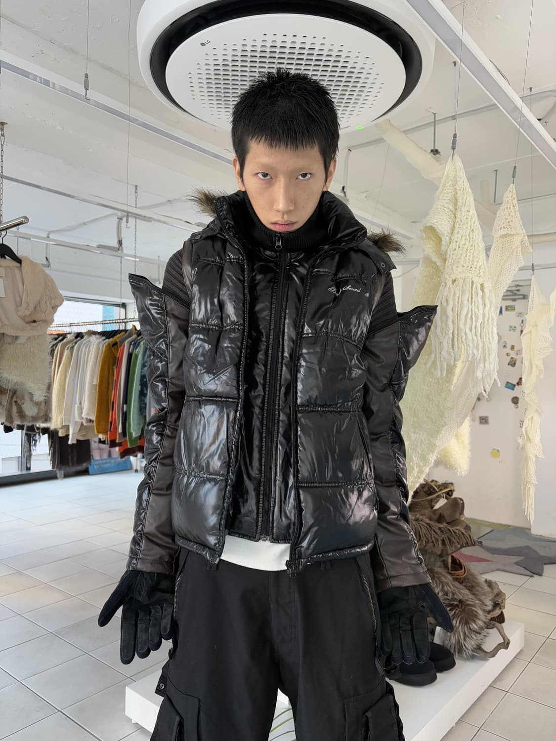 detachable double zipup padded jacket 상품이미지3