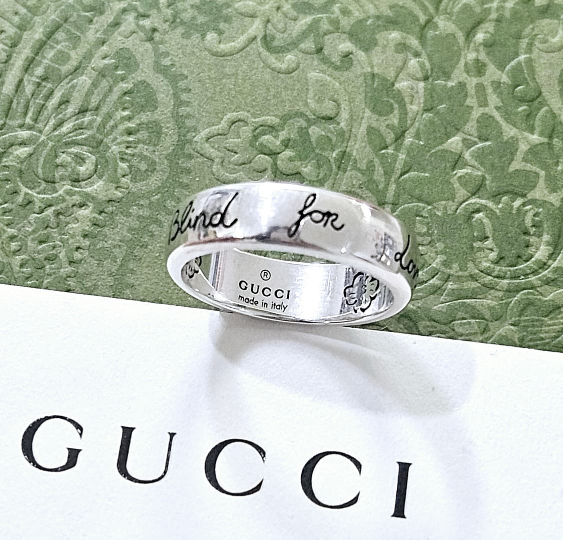 구찌 블라인드 포 러브 실버반지 9호 [정품/영수증포함] 상품이미지1