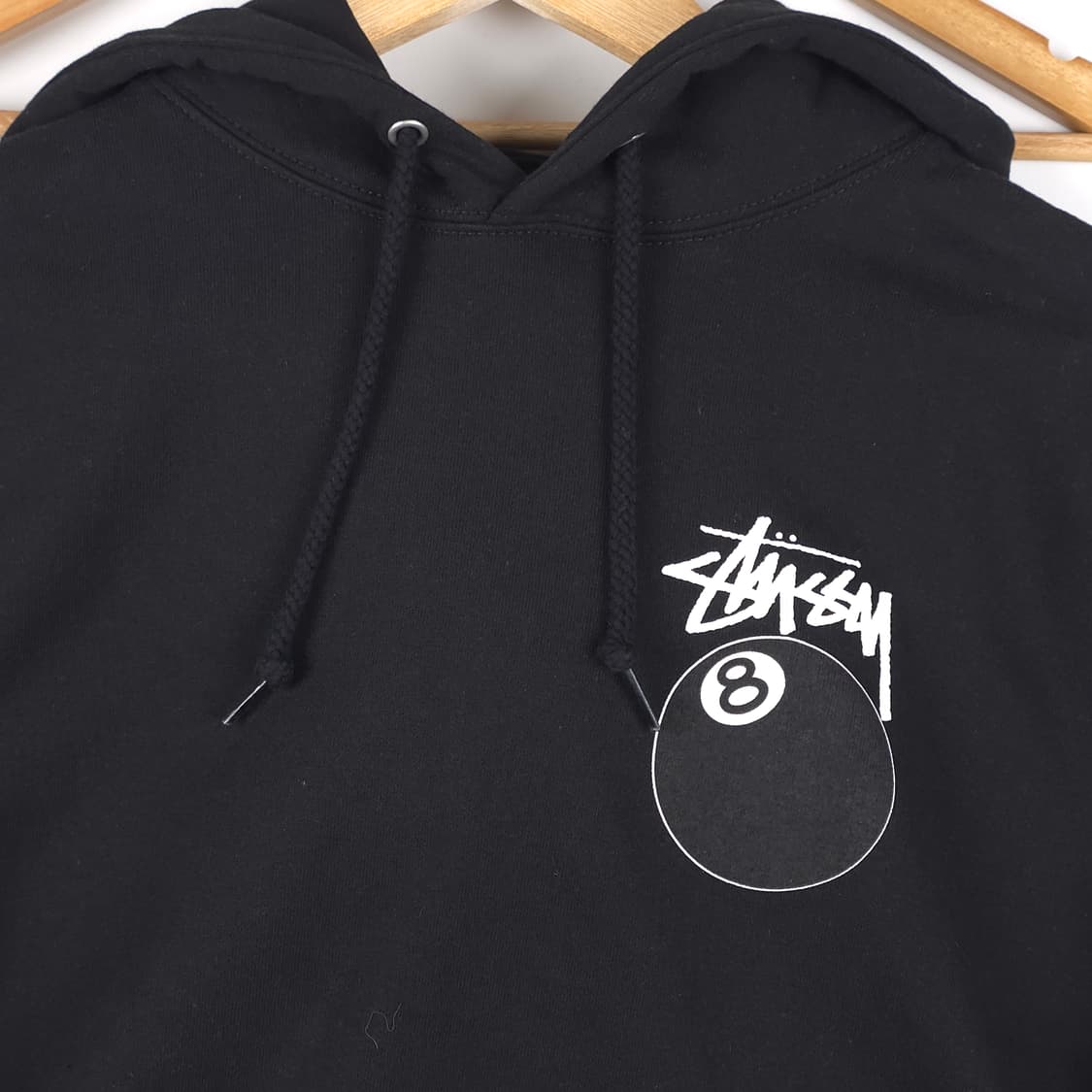 스투시 에잇볼 코튼 후드티 블랙 (XS) 상품이미지3