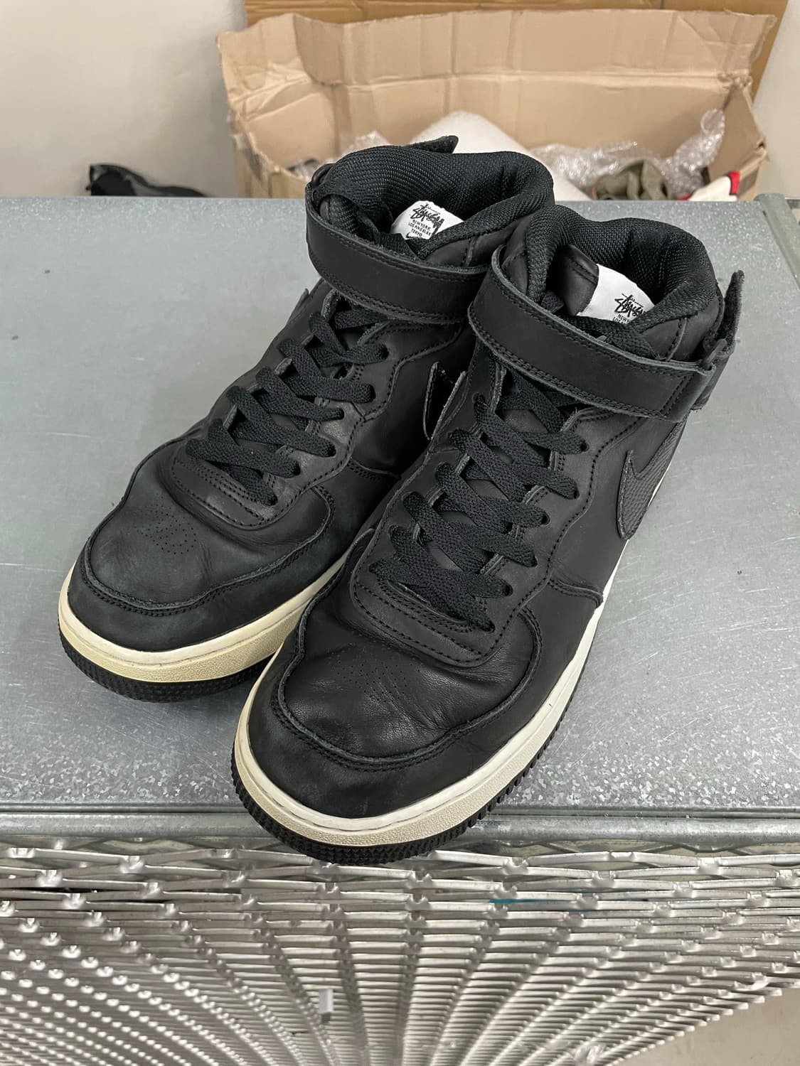 나이키 x 스투시 에어포스 1 미드 SP 블랙 280 (gr-4150) 상품이미지2