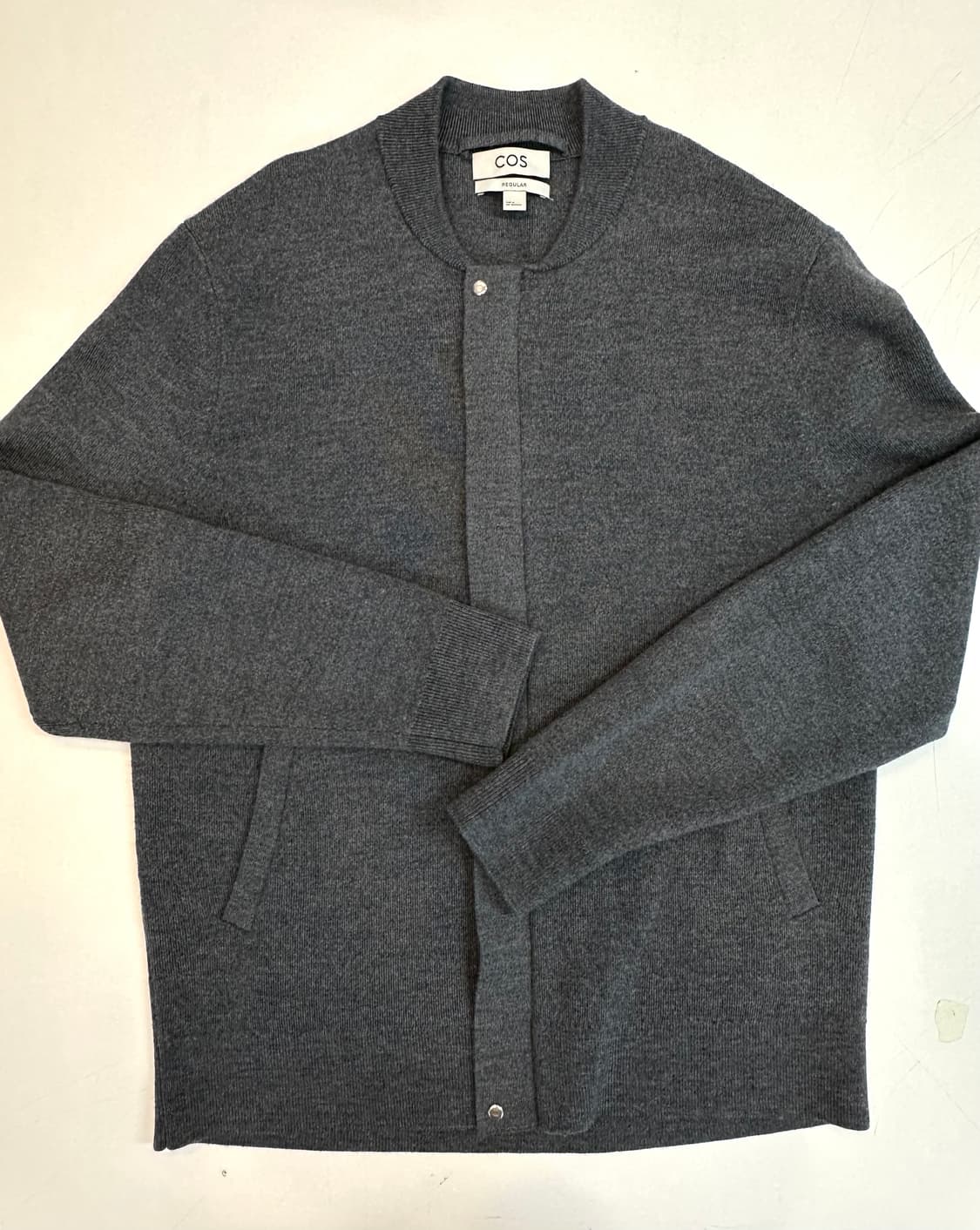 COS 남성 니트 울버머 가디건 자켓 (그레이, M/민트급) 상품이미지5