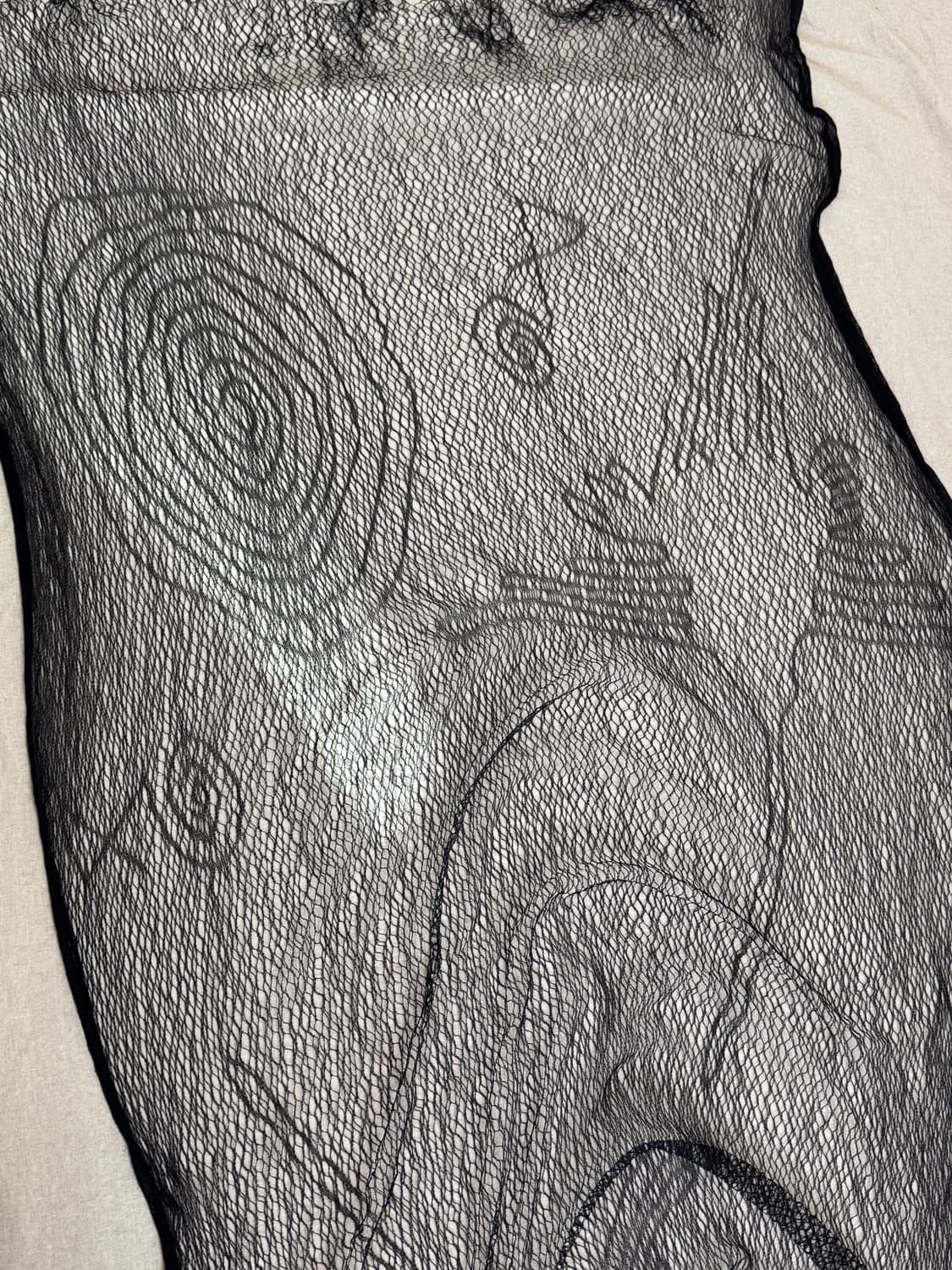 요지야마모토 00s 실크 그런지 머플러 상품이미지3