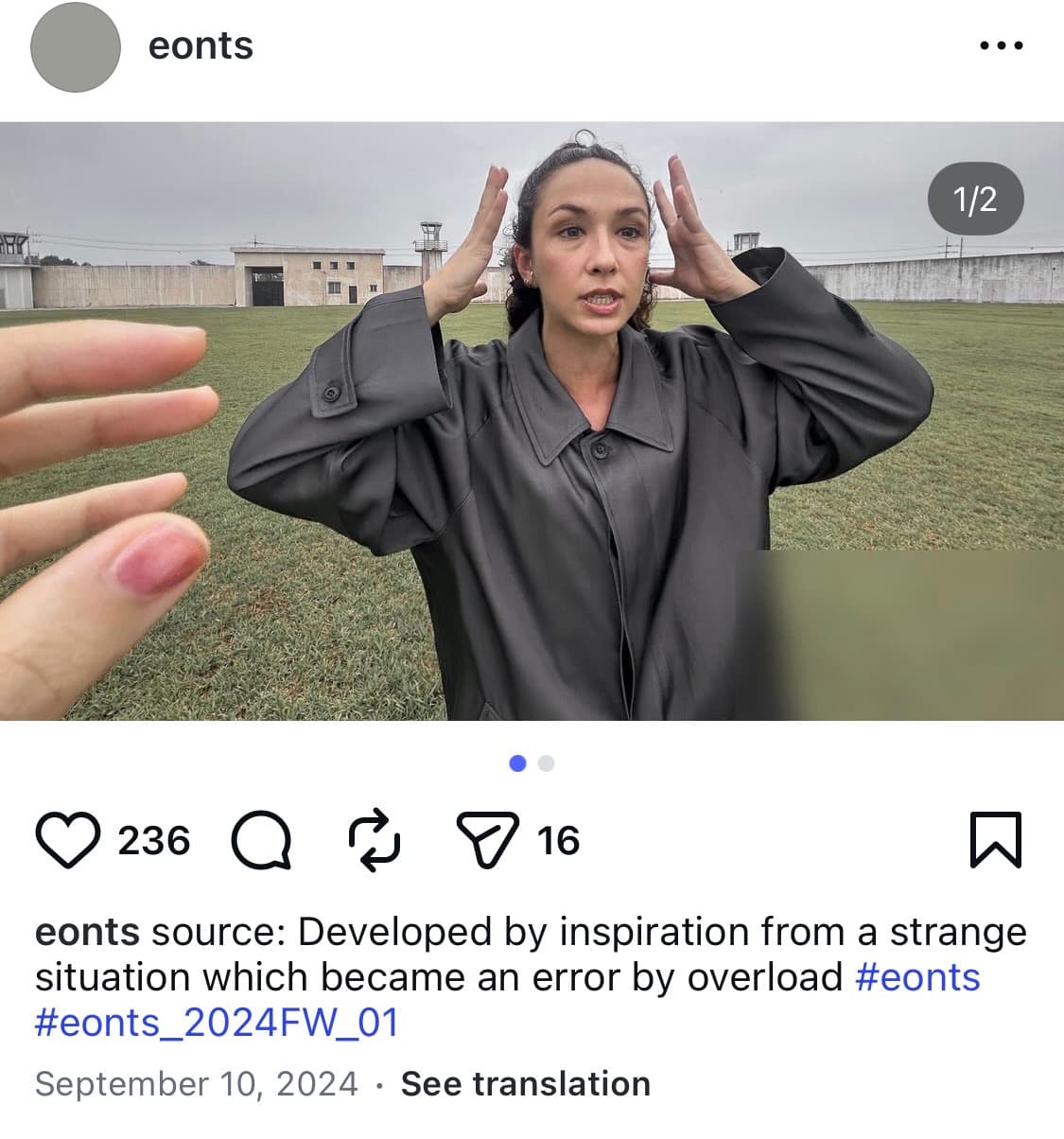 에옹쓰 차콜빛 old 트렌치코트 상품이미지3