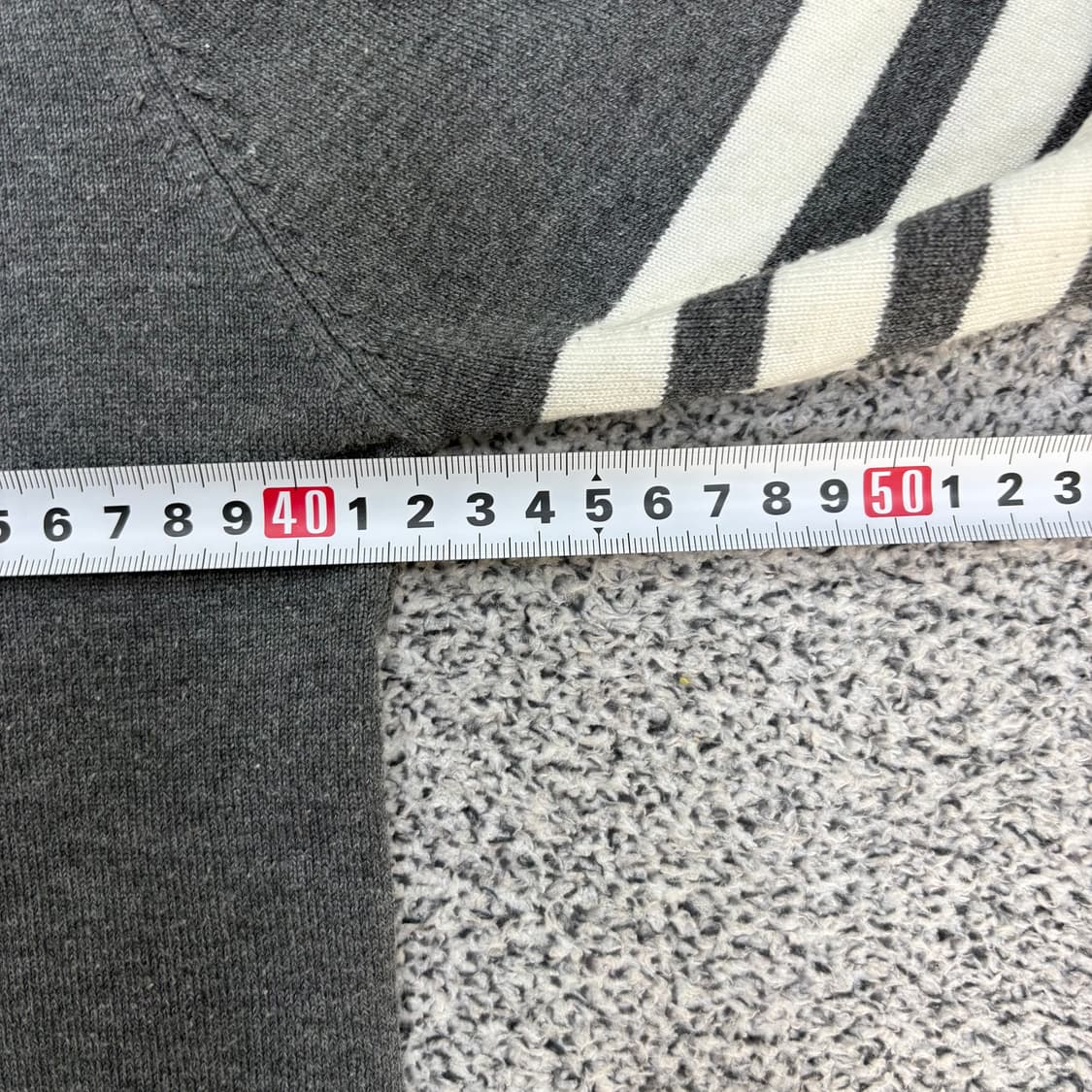 실측 클래식 완장 캐시미어 니트 긴팔 0303J 상품이미지6