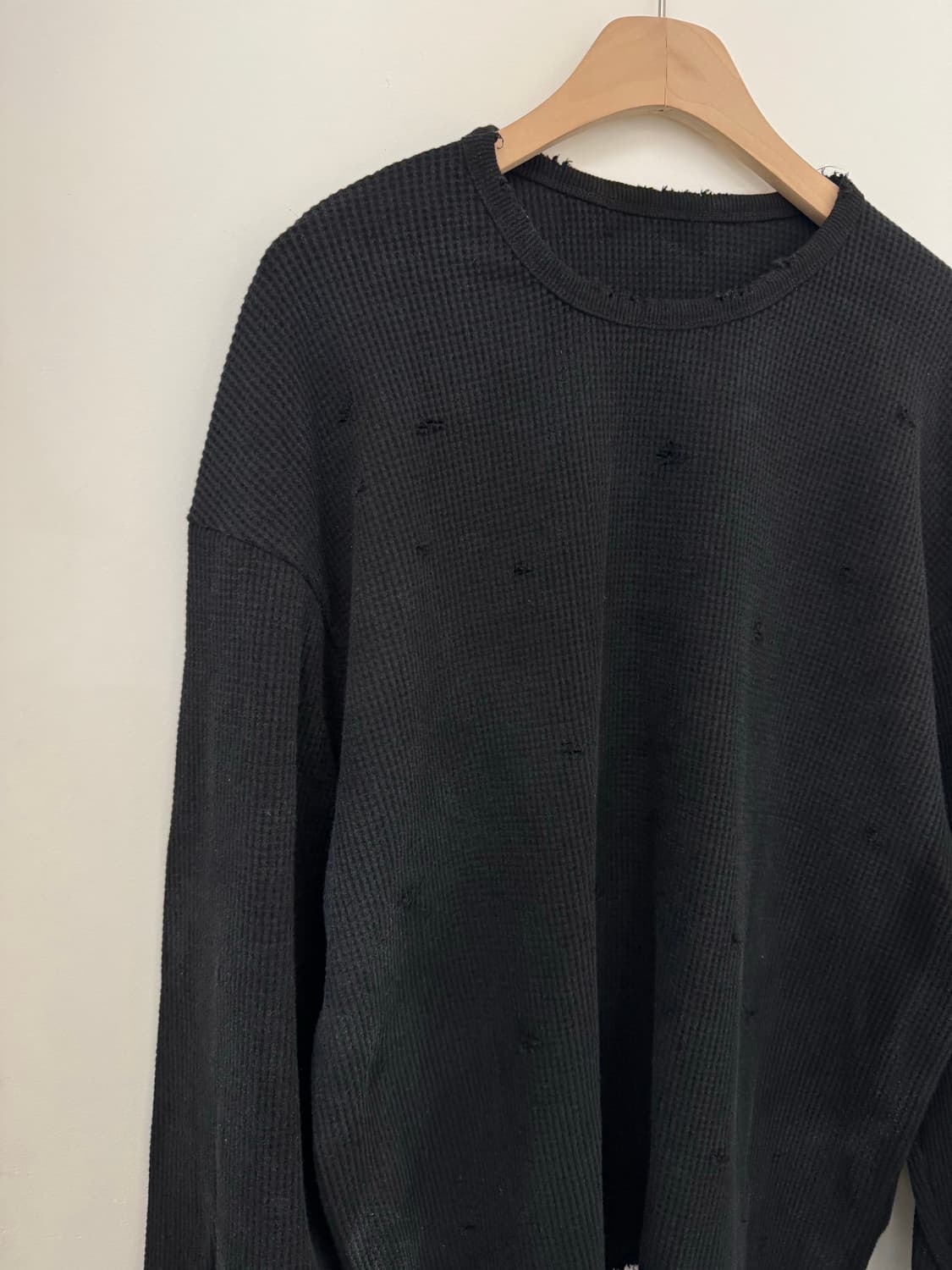 빈티지 와플 긴팔 상품이미지3