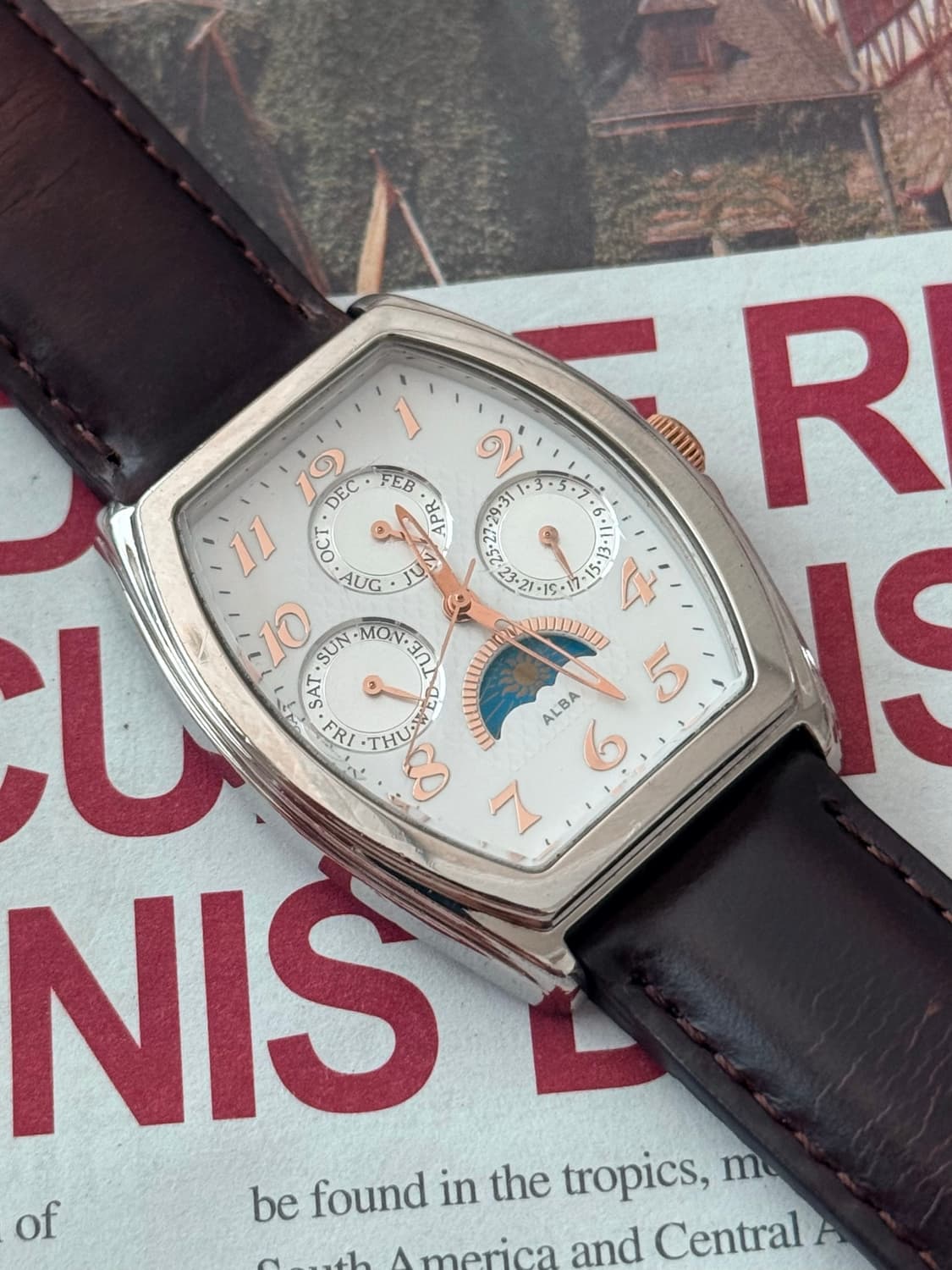 Seiko ALBA 쿼츠 Moonphase Multi-Calender 2 상품이미지4