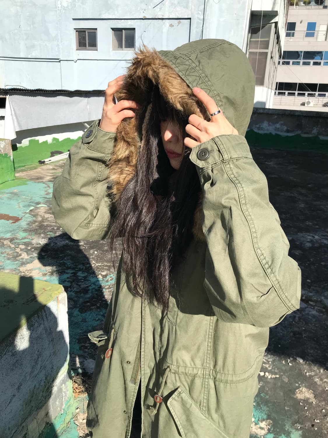 Shuca 카키 헤비 야상 상품이미지3