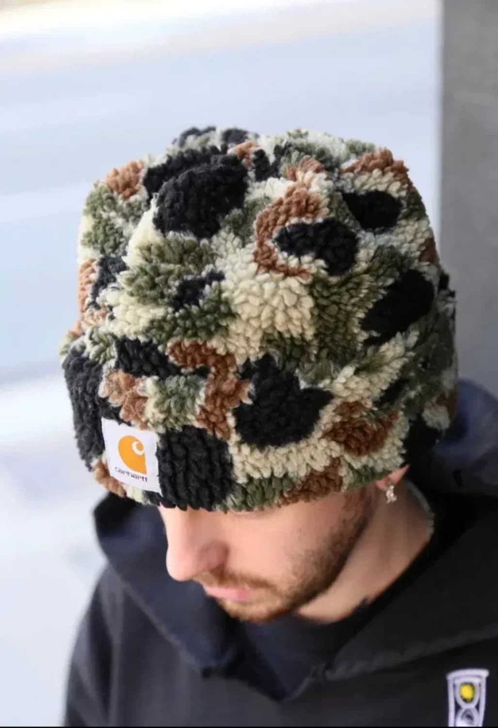 칼하트 윕 24fw 보아 플리스 카모 비니 상품이미지3