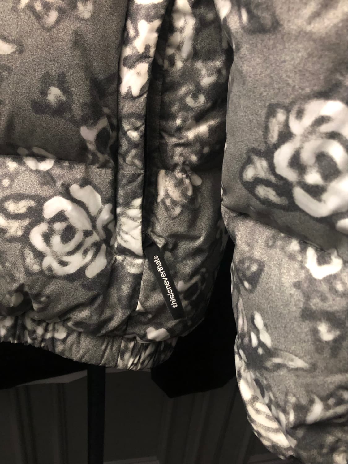 디스이즈네버댓 퍼텍스 T 다운 자켓 플라워 패딩 그레이 XL 상품이미지5