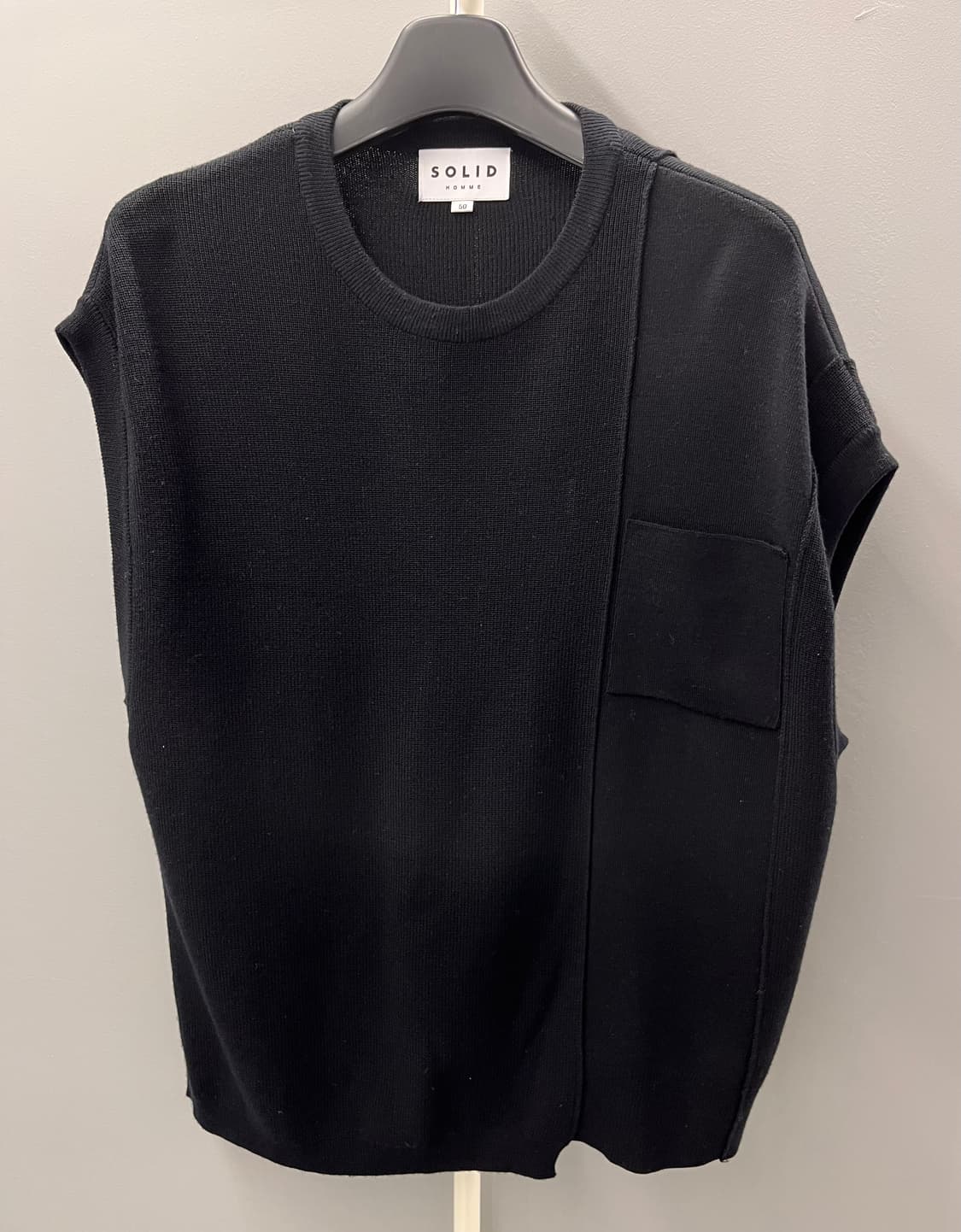 솔리드옴므 언발란스 니트 베스트 50 상품이미지1