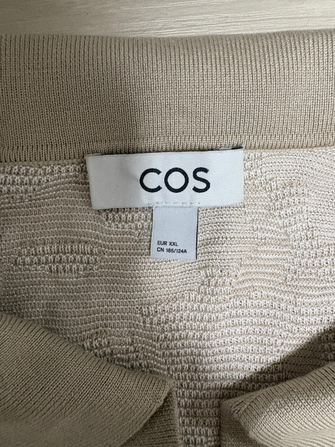 COS 코스 코튼 자카드 폴로 셔츠 XXL 상품이미지6