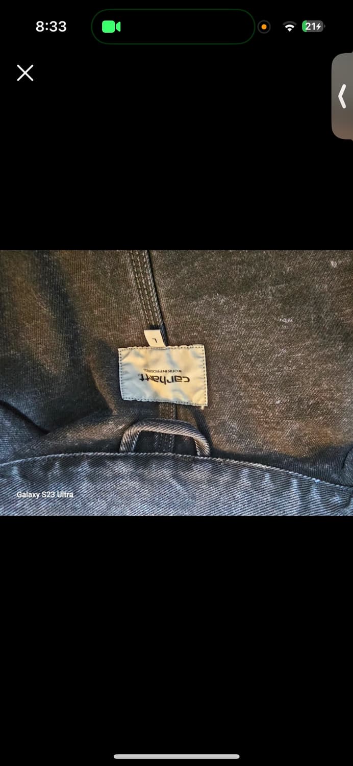 칼하트 흑청재킷 L사이즈 상품이미지3