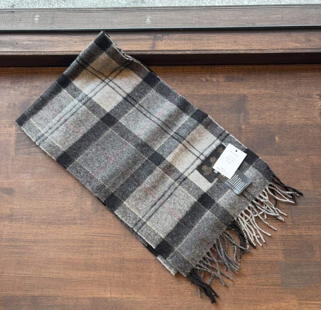 15371 - 바버 체크 울 머플러 (울 90% 캐시미어 10%) 상품이미지3