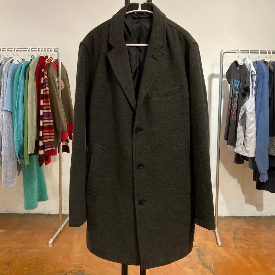  빔즈 하트 슬림핏 울 코트 상품이미지1